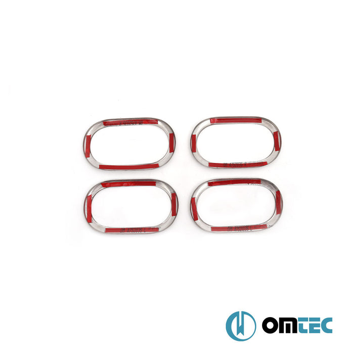 Inner Door Handle Frames 4 Pcs. S.Steel (Matt) - Dacia Sandero - HB 5D B90 - (2008 - 2012)