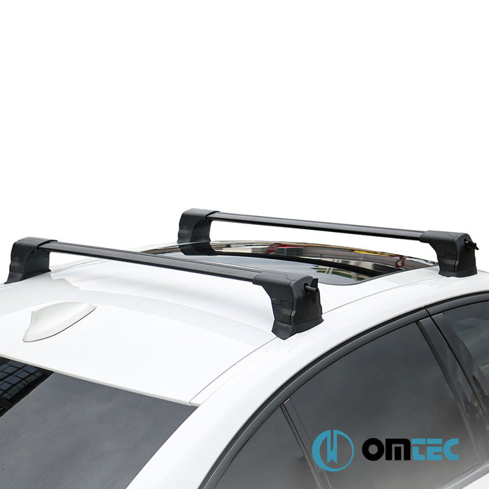 Barres De Toit Transversaless Elegance (Noir-V3) LITE 2 Pcs. Alu.(Compatibles avec toit ouvrant Uniquement) - Mercedes-Benz C-Class - SD W204 - (2008 - 2014)