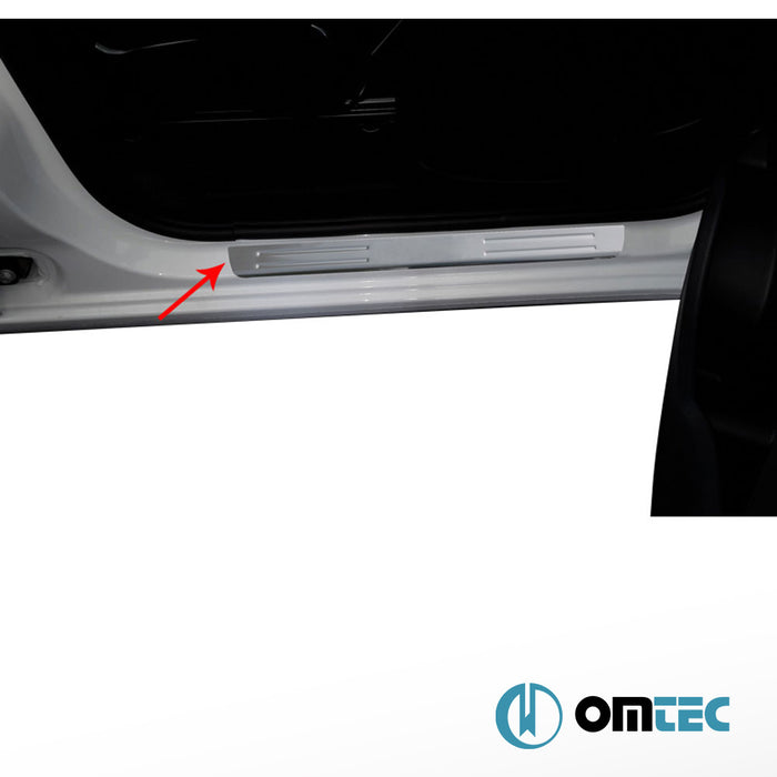 Line Door Sill Cover 4 Pcs. S.Steel (Gloss) - Mitsubishi Lancer - SD VI - (2000 - 2007)