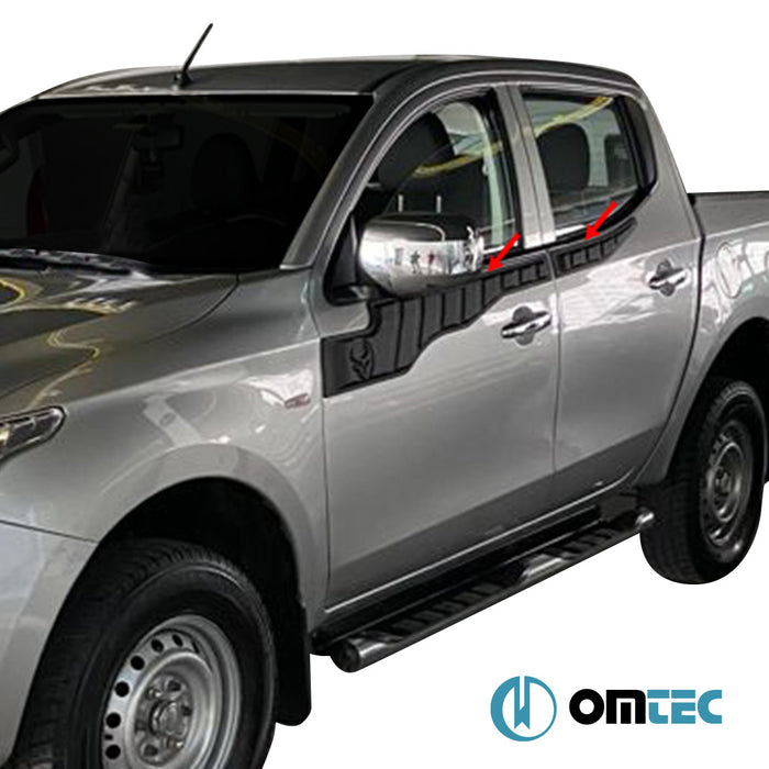 Side Door Cladding 4 Pcs. (Bat Model) - Mitsubishi L200 - PK KJ/KK/KL PRE-FL - (2015 - 2019)