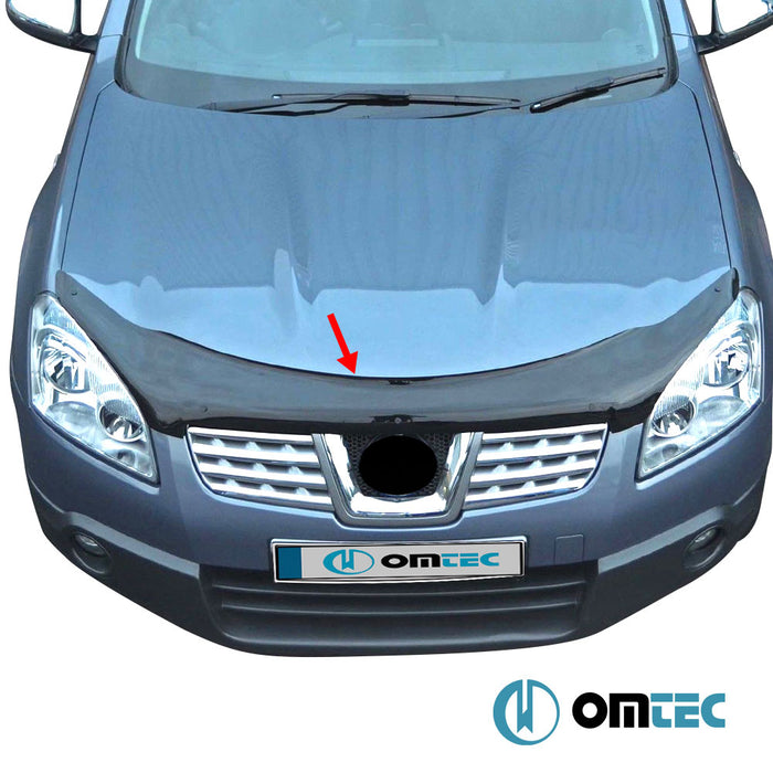 Bonnet Deflector (Black) ABS - Nissan Qashqai - SUV J10 PRE-FL - (2007 - 2010)