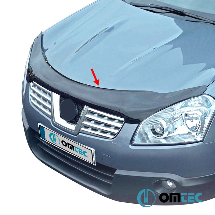 Kaput Rüzgarlığı (Siyah) ABS - Nissan Qashqai - SUV J10 PRE-FL - (2007 - 2010)