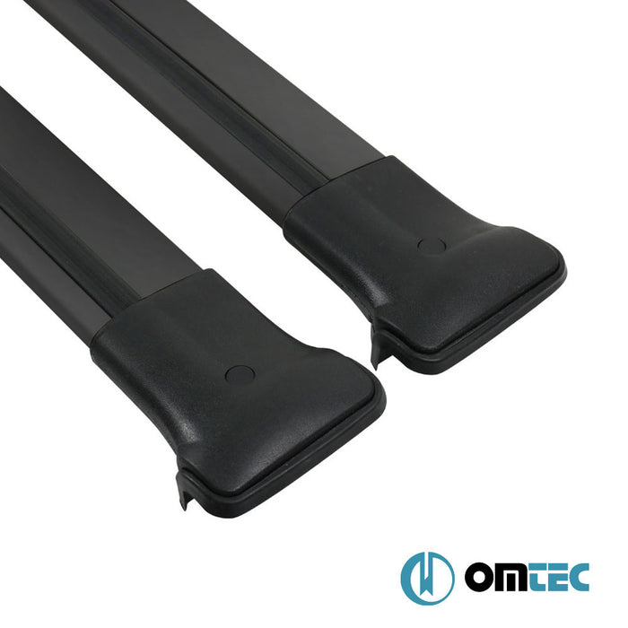 Barres De Toit Transversales (Elegance) Noir 2 Pcs. Alu. (Compatible Avec les Barres De Toit Longitudinales Elegance) (Av L - Ar C) - Ford Transit Courier - MVN I - (2014 - )