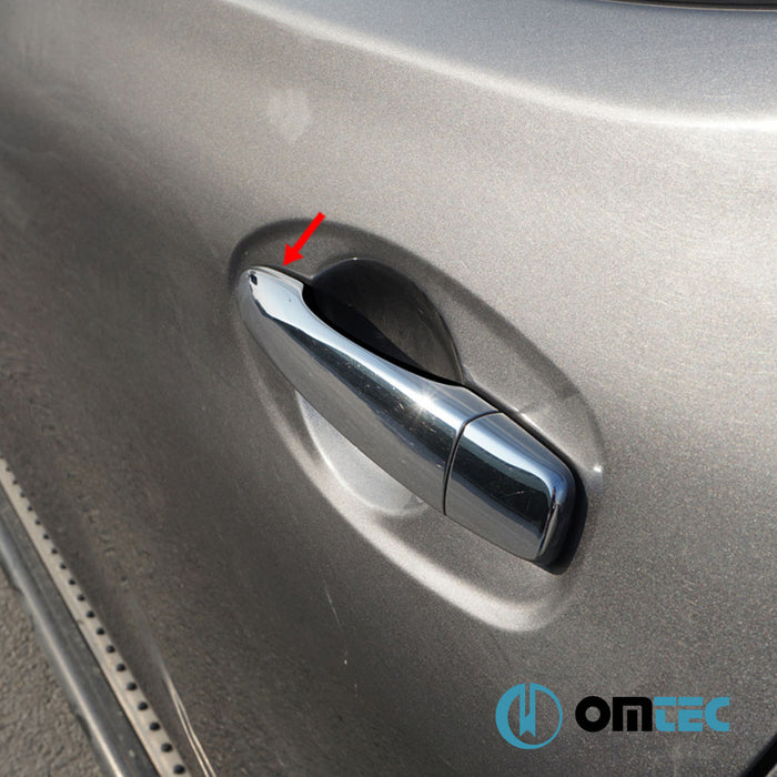 Door Handle Cover 4 Door 8 Pcs. (H1) S.Steel (Gloss) - Nissan Pulsar (Eu) - HB 5D C13 - (2014 - 2018)