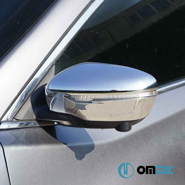 Mirror Cover 2 Pcs. ABS Chrome - Nissan Qashqai - SUV J11 - (2014 - 2021)