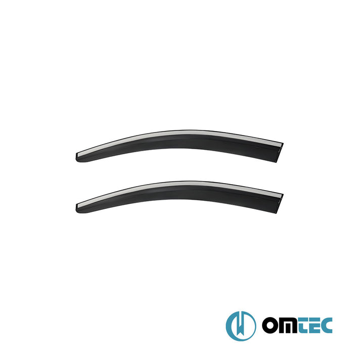 Wind Deflectors (with Chrome) Front-Rear - Nissan Qashqai - SUV J11 - (2014 - 2021)