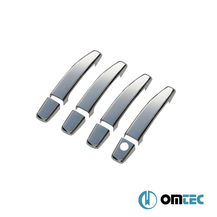 Poignée de porte - Caches chromés en inox (Brillant) 4 Portes 8 Pcs. (H1) - Opel Antara - SUV L07 - (2007 - 2015)