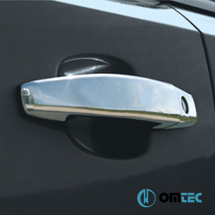 Door Handle Cover 2 Door 4 Pcs. (H1) S.Steel (Gloss) - Opel Tigra - HB 3D I - (2004 - 2009)