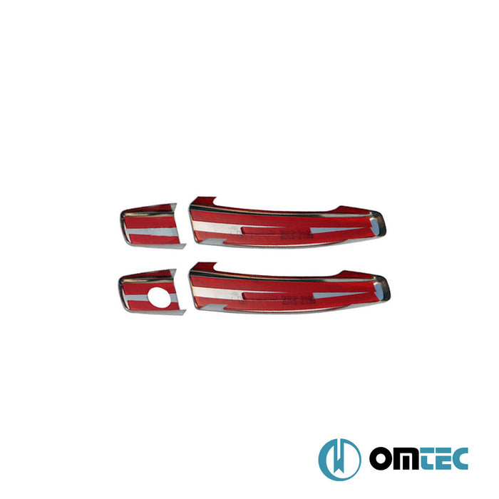 Door Handle Cover 2 Door 4 Pcs. (H1) S.Steel (Gloss) - Opel Tigra - CP I - (2004 - 2009)