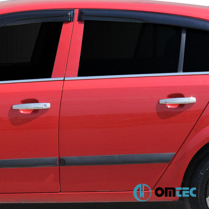 Door Handle Cover 4 Door 8 Pcs. (H1) S.Steel (Gloss) - Opel Antara - SUV L07 - (2007 - 2015)