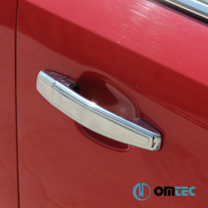 Door Handle Cover 4 Door 8 Pcs. (H1) S.Steel (Gloss) - Opel Antara - SUV L07 - (2007 - 2015)