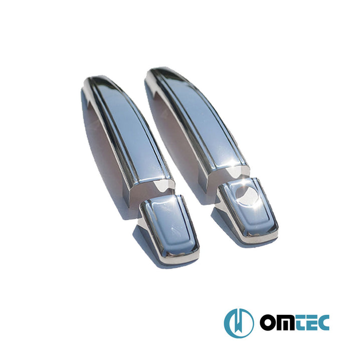 Poignée de porte - Caches chromés en inox (Brillant) - 2 Portes 4 Pcs (H1) - Opel Astra - CP A04 - (2004 - 2009)