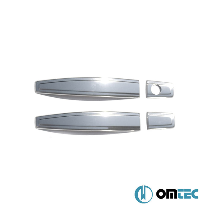 Deco Door Handle Cover 2 Door 4 Pcs. (H1) S.Steel (Gloss) - Opel Astra - HB 3D A04 - (2004 - 2009)