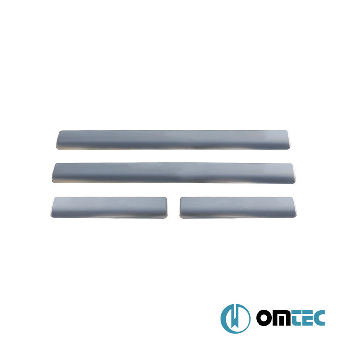 Line Door Sill Cover 4 Pcs. S.Steel (Gloss) - Opel Vectra - SD II - (1996 - 2002)