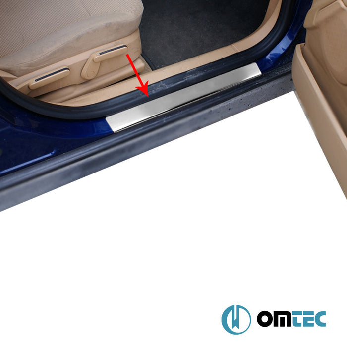 Line Door Sill Cover 4 Pcs. S.Steel (Gloss) - Opel Vectra - SW III - (2002 - 2008)