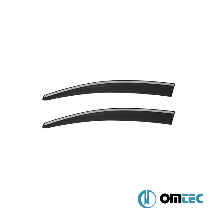 Wind Deflectors (with Chrome) Front-Rear - Opel Astra - HB 5D P10 - (2010 - 2015)