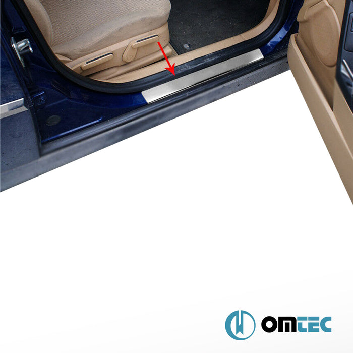 Line Door Sill Cover 4 Pcs. S.Steel (Gloss) - Opel Combo - MVN III - (2001 - 2011)