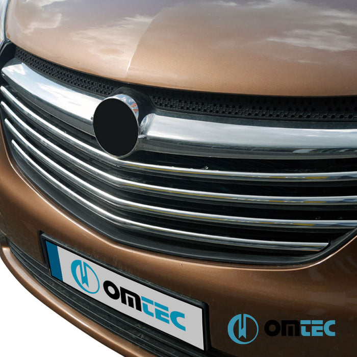 Grille de calandre - Baguette chromée en inox (Brillant) - Opel Vivaro - VAN X82 - (2014 - 2019)