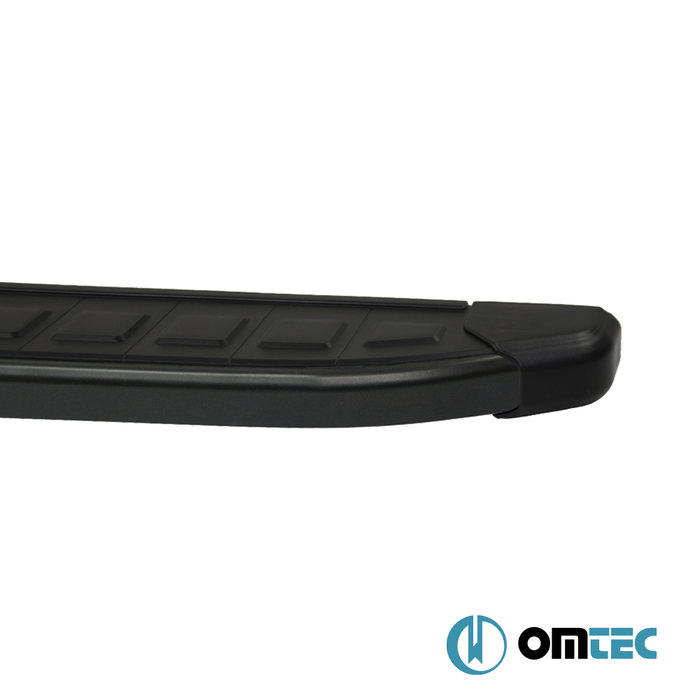 Side Step (DA Alu. Black) 2 Pcs. L1 - Opel Vivaro - VAN X82 - (2014 - 2019)