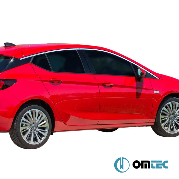 Cam Çerçevesi 8 Prç. Üst Parçalar P.Çelik (Parlak) - Opel Astra - HB 5D B16 - (2015 - 2021)