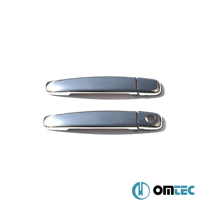 Door Handle Cover 2 Door 4 Pcs. (H1) S.Steel (Gloss) - Citroën C2 - HB 3D J**** - (2003 - 2009)