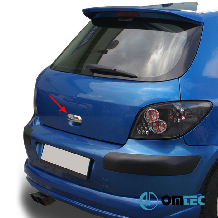 Poignée de Coffre - Coquille chromée en inox (Brillant) - Peugeot 307 - HB 3D I - (2001 - 2008)