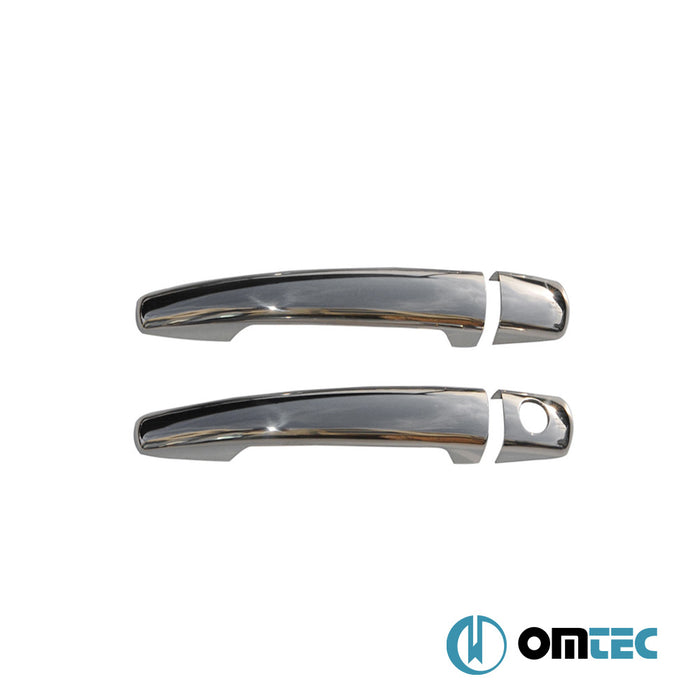 Door Handle Cover 2 Door 4 Pcs. (H1) S.Steel (Gloss) - Peugeot 207 - HB 3D I - (2006 - 2012)