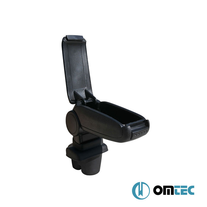 Armrest Box V1 (Leatherette+Vacuum Adapter) Black - Peugeot 207 - HB 3D I - (2006 - 2012)