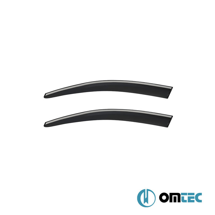 Wind Deflectors (with Chrome) Front-Rear - Citroën C-Elysee - SD - (2012 - )