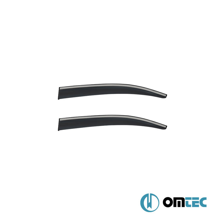 Wind Deflectors (with Chrome) Front-Rear - Citroën C-Elysee - SD - (2012 - )