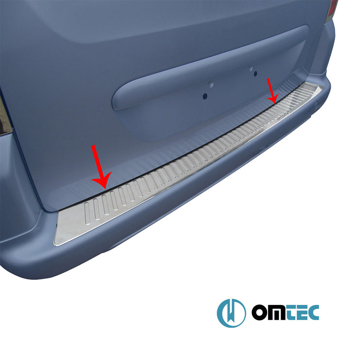 Rear Bumper Sill Cover S.Steel (Gloss) - Peugeot Partner Tepee - MVN B9 - (2008 - 2018)