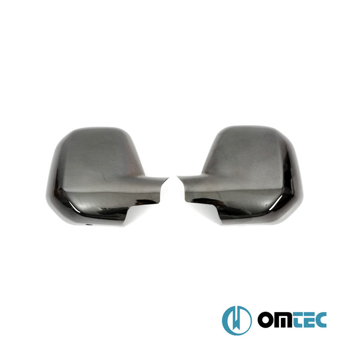 Mirror Cover 2 Pcs. ABS Dark Chrome - Citroën Berlingo - MVN B9 PRE-FL - (2008 - 2012)