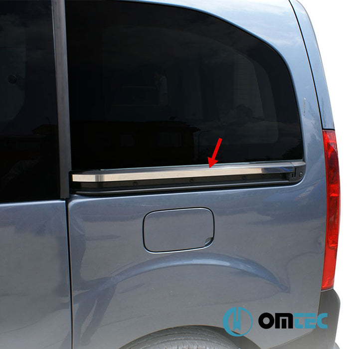 Sliding Door Streamer 2 Pcs. S.Steel (Gloss) - Peugeot Partner Tepee - MVN B9 - (2008 - 2018)