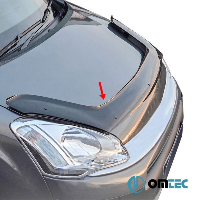 Bonnet Deflector (Black) ABS - Citroën Berlingo - MVN B9 - (2008 - 2018)