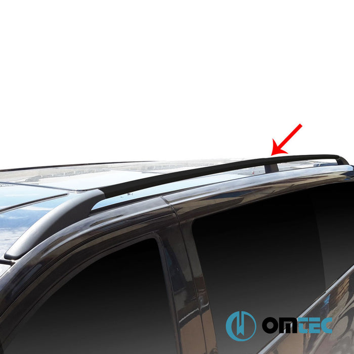 Roof Rails (Solid-Screwing Installation) Black 2 pcs. Alu. (L1) - Peugeot Rifter Combi Active - MVN K9 - (2019 - )