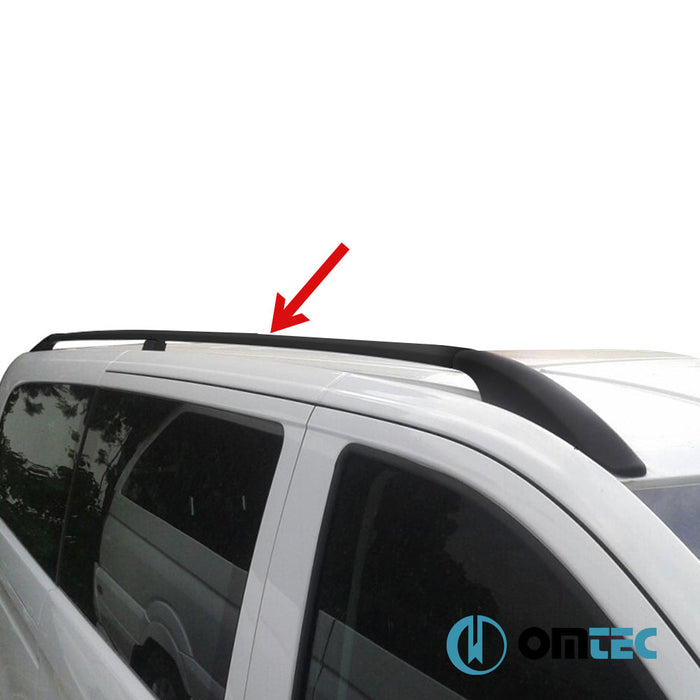 Roof Rails (Solid-Screwing Installation) Black 2 pcs. Alu. (L1) - Peugeot Rifter Combi Active - MVN K9 - (2019 - )