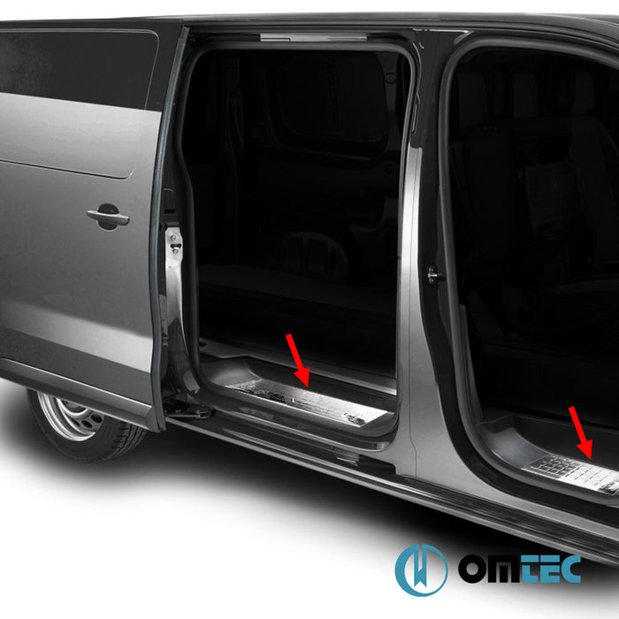 Norm Door Sill Cover 3 Pcs. S.Steel (Gloss) (LHD) - Toyota Proace Verso - VAN I - (2017 - )