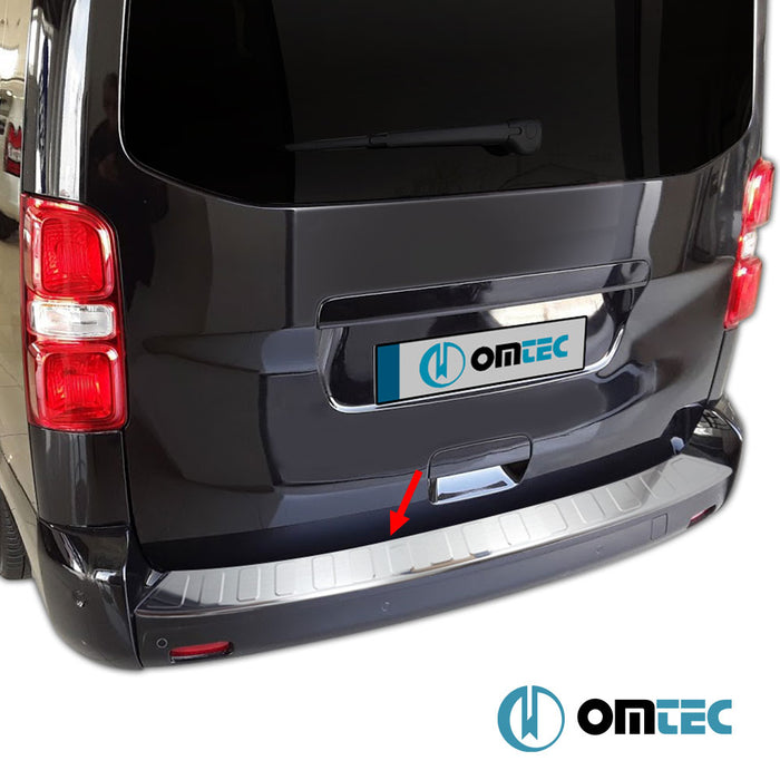 Rear Bumper Sill Cover (L3) S.Steel (Gloss) - Citroën Jumpy/Dispatch - VAN III - (2017 - )