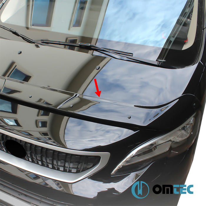 Bonnet Deflector (Black) ABS - Citroën Jumpy/Dispatch - VAN III - (2017 - )