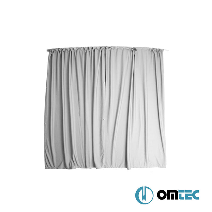 Railed Curtain (Gray - Double Layer) Cab Divider - Fiat Ulysse - VAN III - (2022 - )