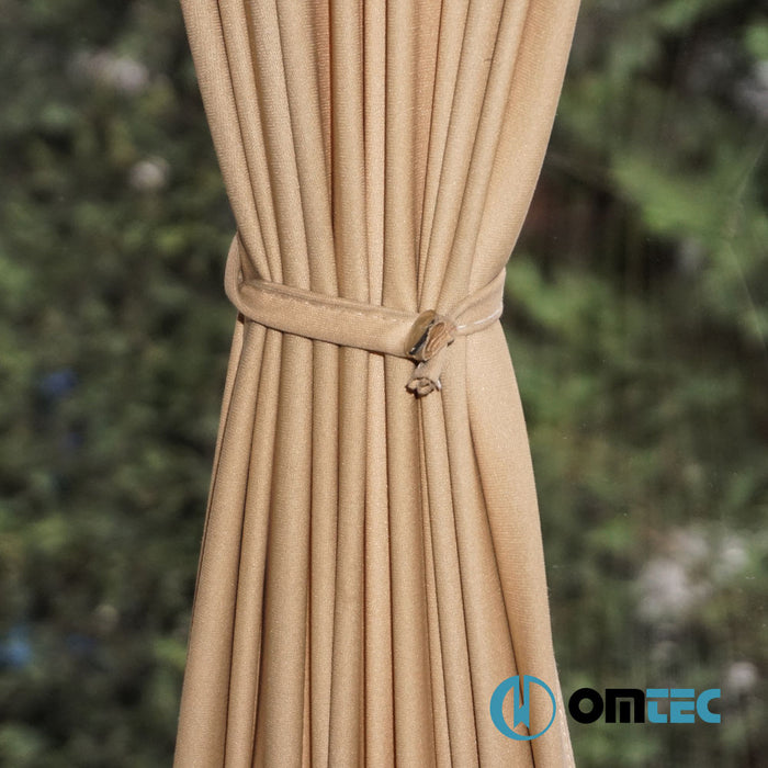 Railed Curtain (Beige - Single Layer) Rear Quarter (L2) - Citroën Berlingo - MVN K9 - (2019 - )