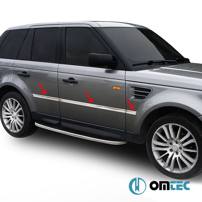 Yan Kapı Çıtası 6 Prç. P.Çelik (Parlak) - Land Rover Range Rover Sport - SUV L320 - (2005 - 2013)