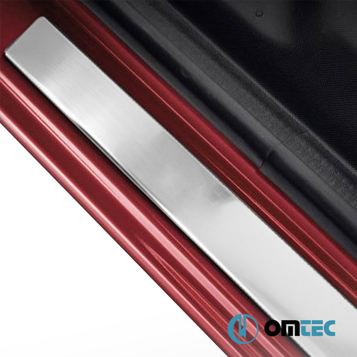 Line Door Sill Cover 2 Pcs. S.Steel (Gloss) - Renault Megane - CP I - (1995 - 2002)