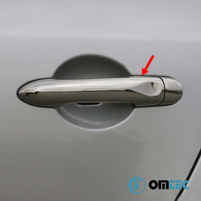 Door Handle Cover 4 Door 8 Pcs. (H1) S.Steel (Gloss) - Renault Megane - HB 5D III - (2009 - 2016)