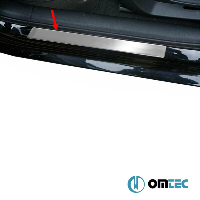 Line Door Sill Cover 4 Pcs. S.Steel (Gloss) - Renault Megane - SW III - (2009 - 2016)