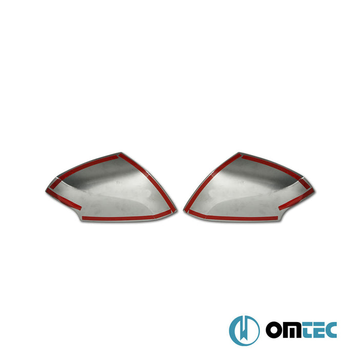 Mirror Cover 2 Pcs. S.Steel (Gloss) - Renault Megane - HB 3D III - (2009 - 2016)