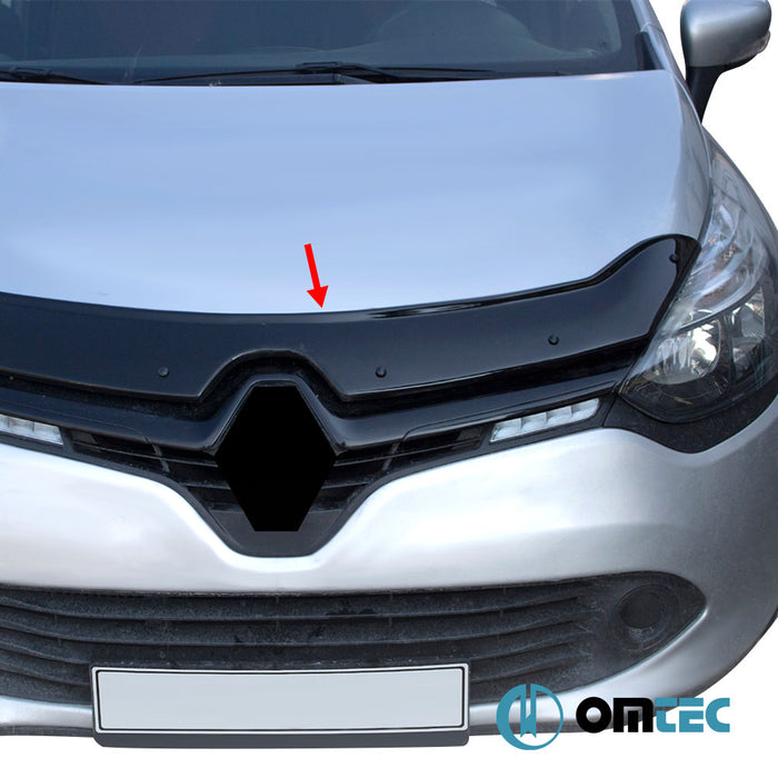 Bonnet Deflector (Black) ABS - Renault Clio - HB 5D BH - (2012 - 2018)