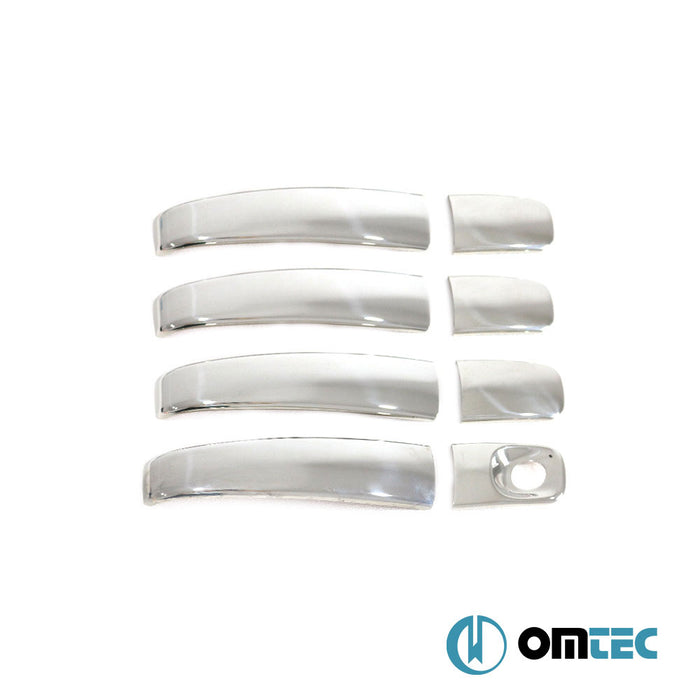 Door Handle Cover 5 Door 10 Pcs. (H1) S.Steel (Gloss) - Nissan Primastar - VAN X83 - (2001 - 2014)