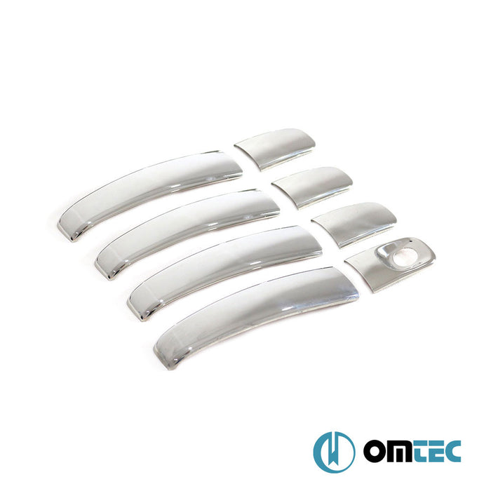 Door Handle Cover 5 Door 10 Pcs. (H1) S.Steel (Gloss) - Renault Trafic - VAN X83 - (2001 - 2014)