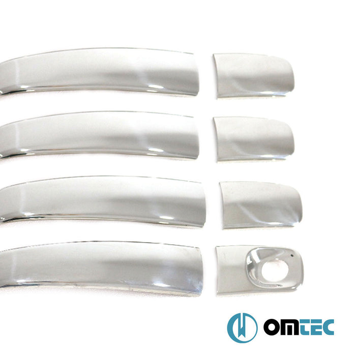 Door Handle Cover 5 Door 10 Pcs. (H1) S.Steel (Gloss) - Renault Trafic - VAN X83 - (2001 - 2014)